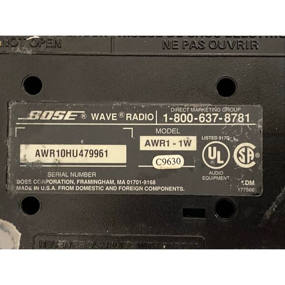 BOSE AWR1-1W WAVE RADIO AM/FM ALARM CLOCK WHITE VINTAGE - Picture 2 of 4